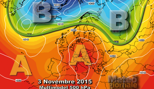Maltempo al Nord, poi al Sud, e a novembre imponente anticiclone europeo